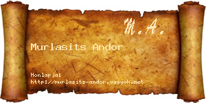 Murlasits Andor névjegykártya