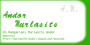 andor murlasits business card